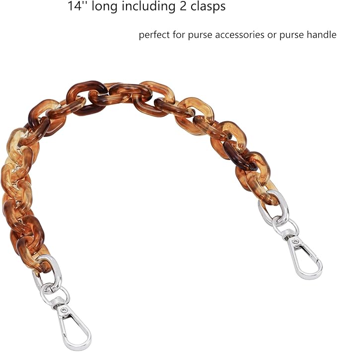 Cute Acrylic Purse Strap Bag Chain Handle Replacement Handbag Crossbody Shoulder Strap Accessory