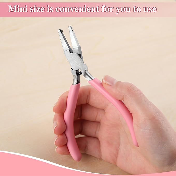 Mini Split Ring Pliers for Jewelry Making 5 Inches Ring Opening Pliers Small Split Ring Opener Tool Precision Jewelry Making Tools for Split Ring Key Chain Crafting Jump Ring Opener