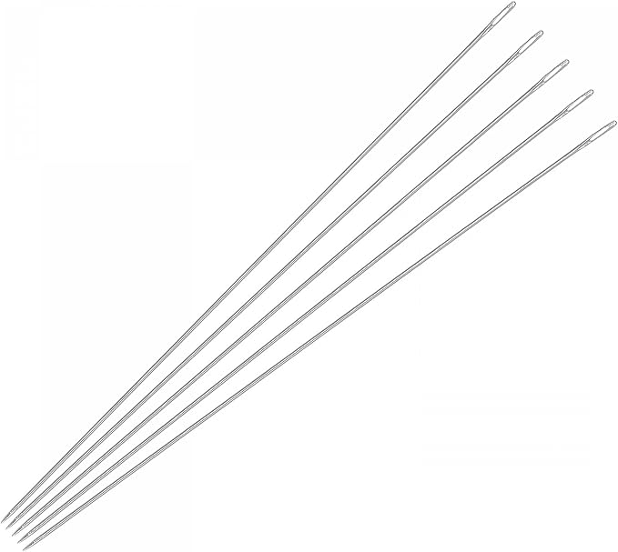 uxcell Beading Needles Fine Thin Long Straight Sewing Embroidery Threads Stainless Steel 3.15 Inch 50Pcs