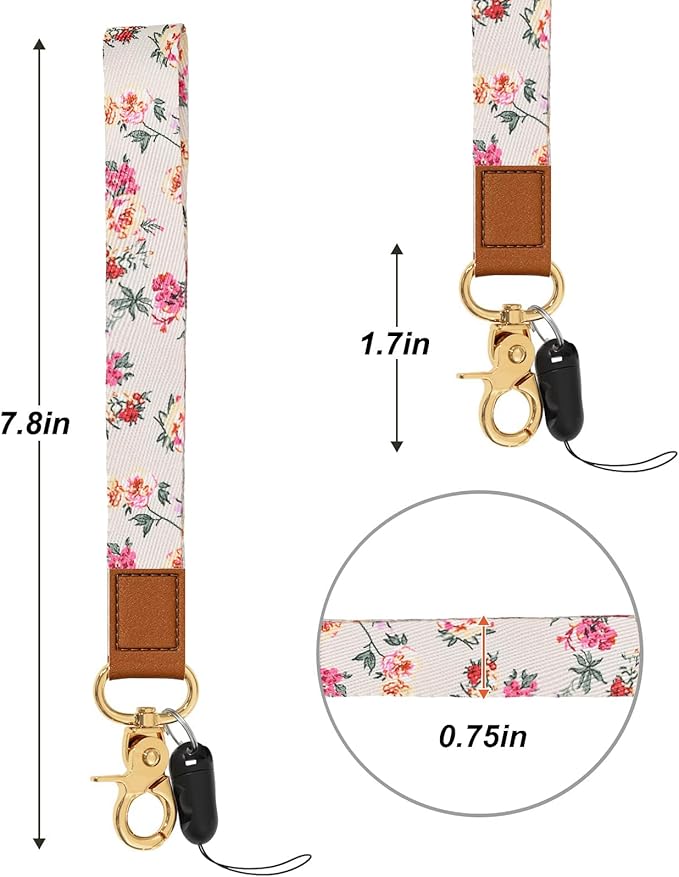 Cool Leopard Wristlet Keychain, Wrist Lanyard Key Chain For Women Men Car Keys Id Holder Card Phone Wallet Camera