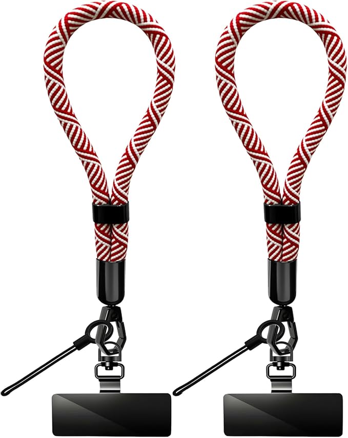 Phone Lanyard, 2 Pack Adjustable Cell Phone Lanyard Hand Phone Wrist Strap with Tether Tabs for Smartphones
