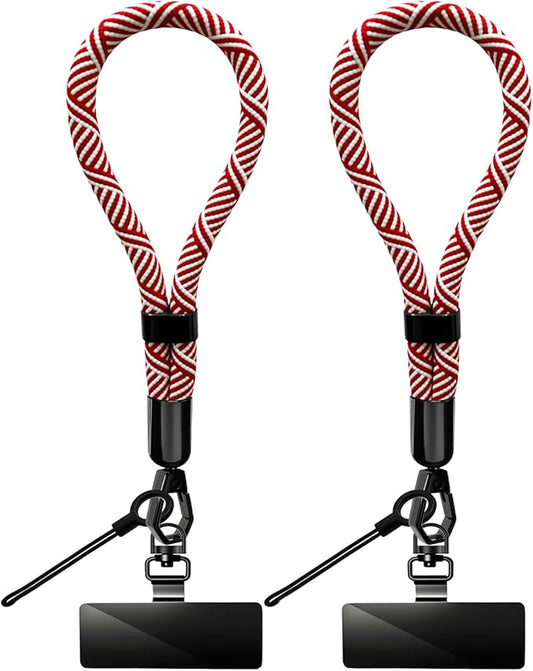 Phone Lanyard, 2 Pack Adjustable Cell Phone Lanyard Hand Phone Wrist Strap with Tether Tabs for Smartphones