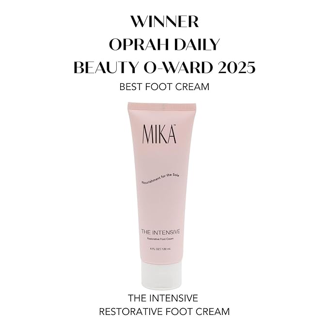Mika Vie Foot Cream for Dry Cracked Heels and Feet - 4fl oz Urea Foot Cream for Women W/Vitamin E, Shea & Cocoa Butter - Naturally Scented Cracked Heel Treatment & Moisturizer - Non-Greasy