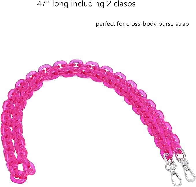Cute Acrylic Purse Strap Bag Chain Handle Replacement Handbag Crossbody Shoulder Strap Accessory