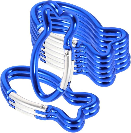 NOLITOY 10Pcs Fish Shaped Carabiner Clips: Aluminum Alloy Spring Hooks - Mountaineering Hooks for Outdoor Camping Hiking Fishing Backpack Belt Keys