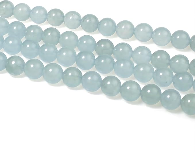 MJDCB Stone Beads 4mm 85pcs Round Grey Blue Jade Loose Gemstone Bead Charms for Jewelry Making Bracelet Necklace Earring Pendant