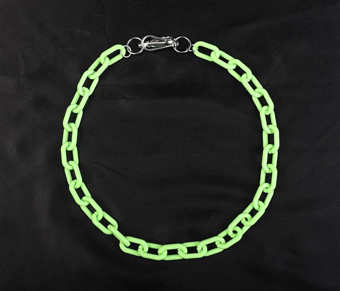 Sither Color Acrylic Jean Chains Wallet Chain Pocket Chain Belt Chains Keychain Hip Hop Punk Jean Pants Wallet Chains for Women and Men Gift on Halloween (green)