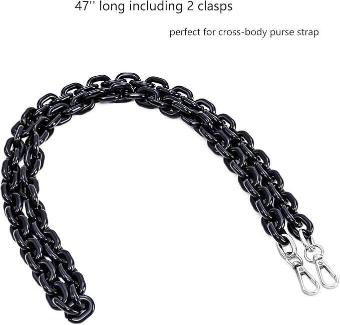 Cute Acrylic Purse Strap Bag Chain Handle Replacement Handbag Crossbody Shoulder Strap Accessory