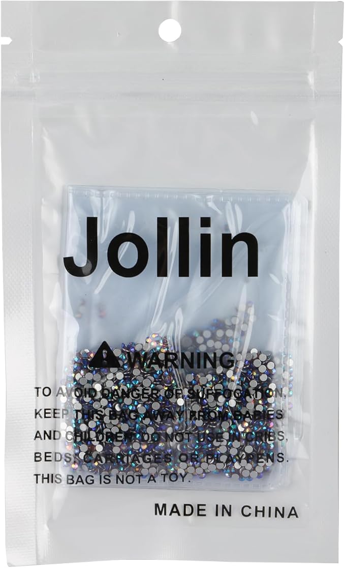 Jollin Glue Fix Crystal Flatback Rhinestones Glass Diamantes Gems for Nail Art Crafts Decorations Clothes Shoes 2.0mm (ss6 2880pcs, Light Purple AB)