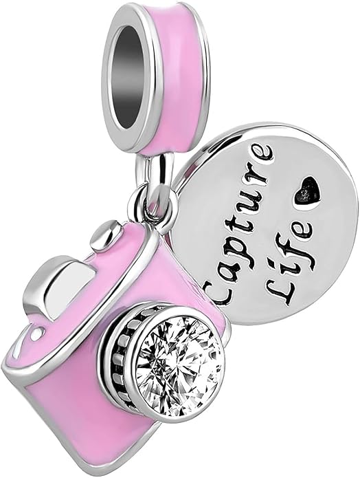 Travel Charms fits Pandora Bracelets for Women Luggage Camera Silver Charm for Bracelets Necklace Pendant for Women Birthday Jewelry
