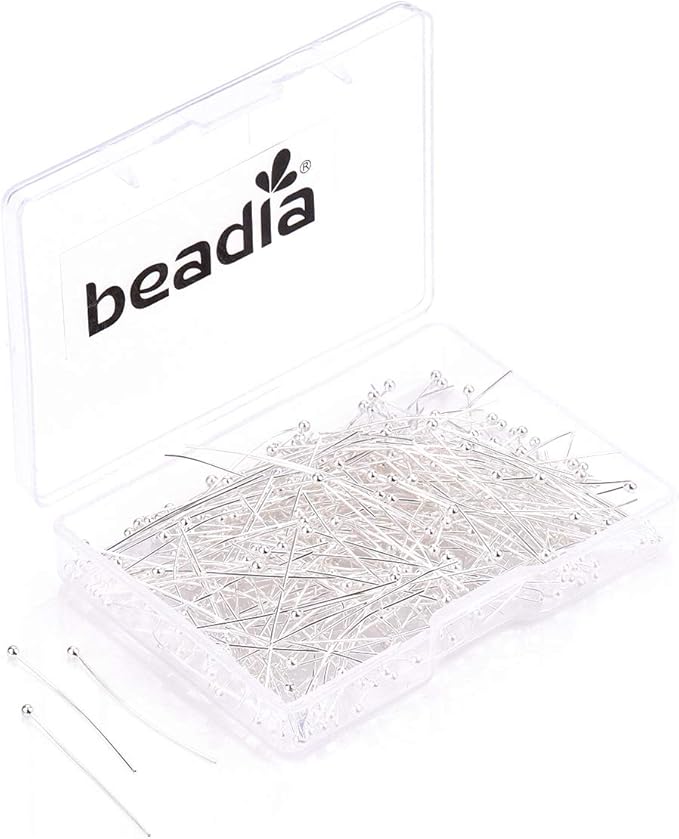 Ball Head pins Silver for DIY Jewelry Making 40mm 200pcs