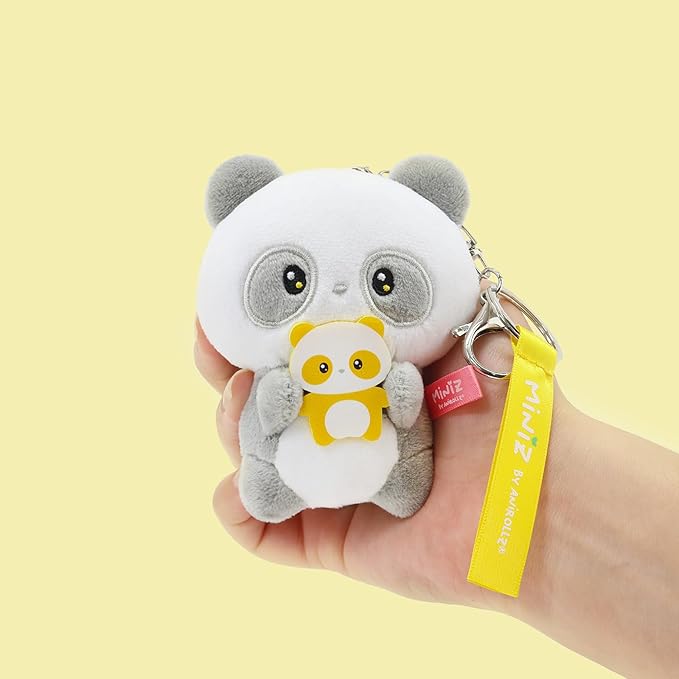 Anirollz Miniz Plush Charm Cute Stuffed Animal Keychain Kawaii Mini Bag Accessory Collectible Pocket Toy for Kids & Adults