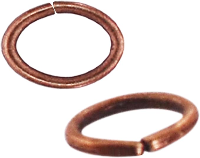 Mandala Crafts 5X4mm Antique Copper Oval Jump Rings Jewelry Findings Metal O Rings for Jewelry Making Supplies - 2400 Small Open Jump Rings Kit for Necklace Earring
