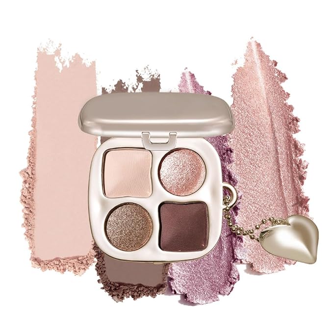 Eyeshadow Palette Multi-Finish , Matte Shimmer Metallic Eye Brightening Palette with Silky Smooth Powder, Fine Shimmer Duochrome Sparkle, Long-Lasting Blendable Shadows for Aegyo-Sal Highlight-5#