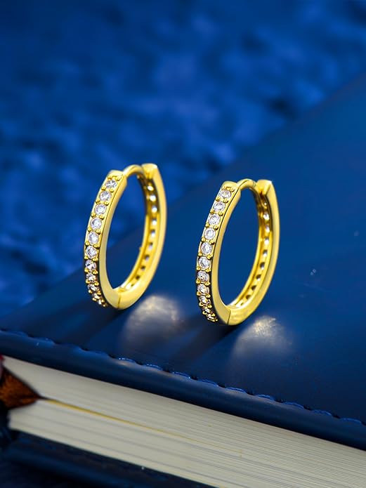 14K Gold Hoop Earrings for Women Hypoallergenic Lightweight Gold Huggie Hoop Earring Jewelry Gift