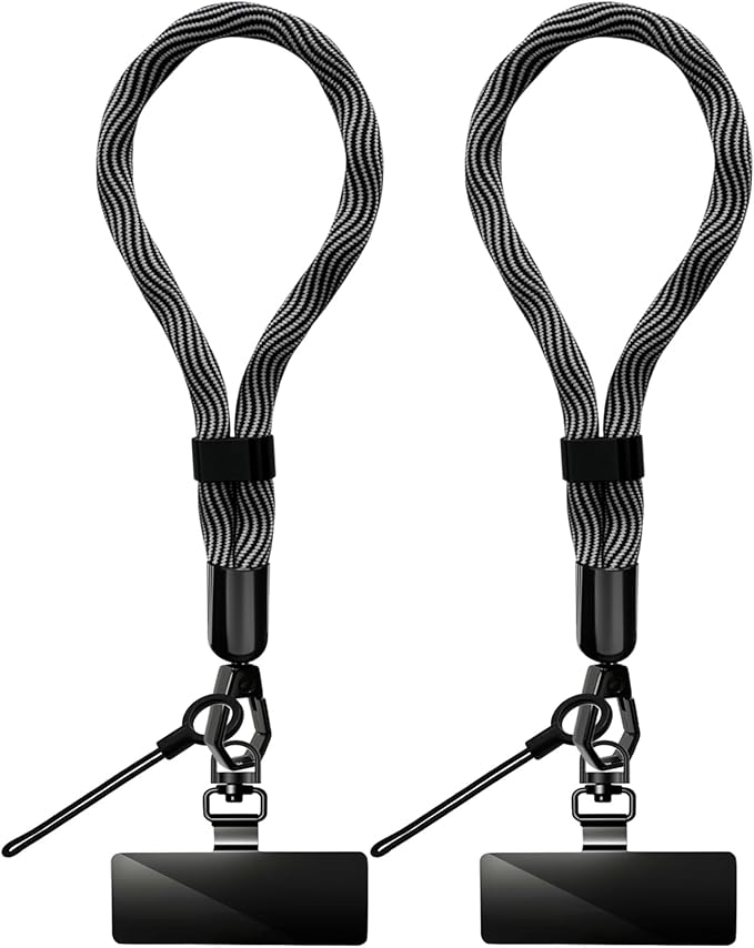 Phone Lanyard, 2 Pack Adjustable Cell Phone Lanyard Hand Phone Wrist Strap with Tether Tabs for Smartphones