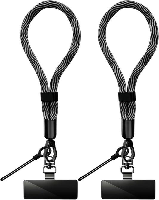 Phone Lanyard, 2 Pack Adjustable Cell Phone Lanyard Hand Phone Wrist Strap with Tether Tabs for Smartphones