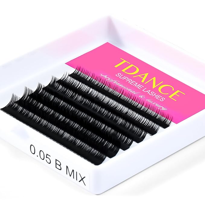 TDANCE Bottom Lash Extension Bottom Lashes 0.03/0.05/0.07mm Lower Lash Extensions Thickness B Curl 5-7mm Mixed Under Bottom Eyelashes (0.05-B,5-7 mm)