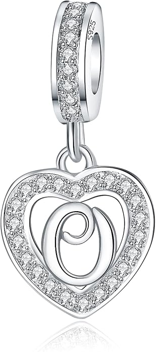 925 Sterling Silver Letter Charms A~Z Alphabet Charm Letter Beads fit Pandora European Bracelets fit Wife Mom Christmas Birthday Gift