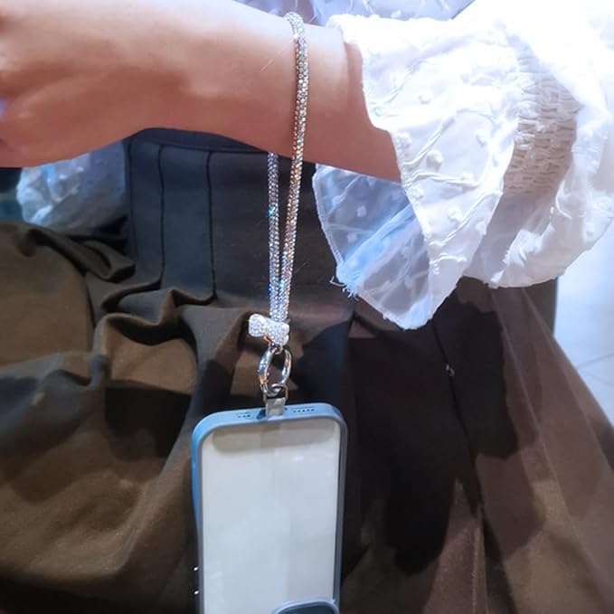 2Pcs Phone Crossbody Lanyard and Wrist Strap, Universal Cell Phone Lanyard Strap with 2Tether Tab