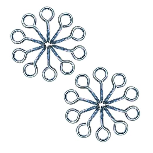 Small Screw Eye Hooks - 200 Pieces Blue Zinc Plated Metal Cup Hooks, Eye Shape Self Tapping Screws, Ring