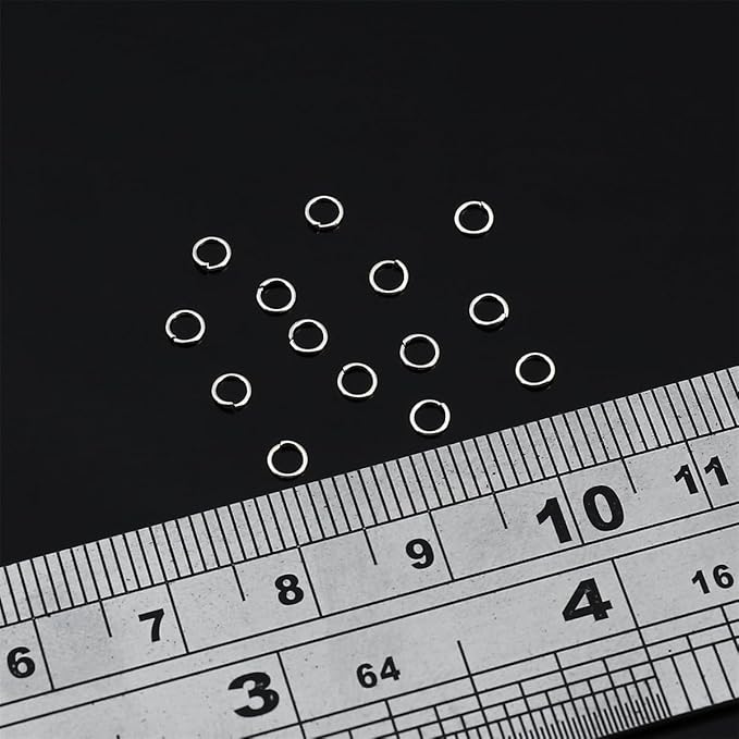 925 Sterling Silver Jump Rings 0.4x3mm 200pcs for Jewelry Making Findings