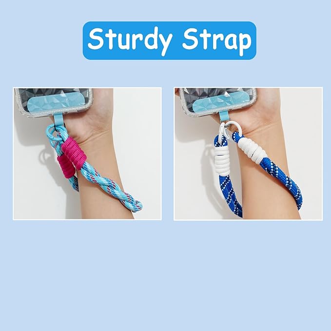 2Pcs Phone Wrist Strap,Universal Cellphone Lanyard with 2pcs Tether Tab,Lanyards for Women and Men
