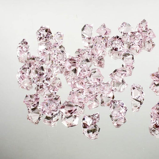 WGVI WGV Acrylic Ice Rock Crystals Treasure Gems for Table Scatters, Vase Fillers, Wedding, Banquet, Party, Event, Birthday Decor (Approx 150 pcs per Bag), 1 Bag, 1 Pound, Pink
