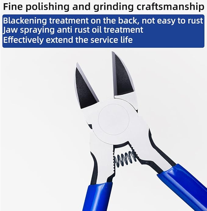 Wire Cutters 5", Wire Side Cutters Pliers - for Copper Wire, Zip Ties, Model Kit, Ultra Sharp Small Diagonal Cutting Pliers