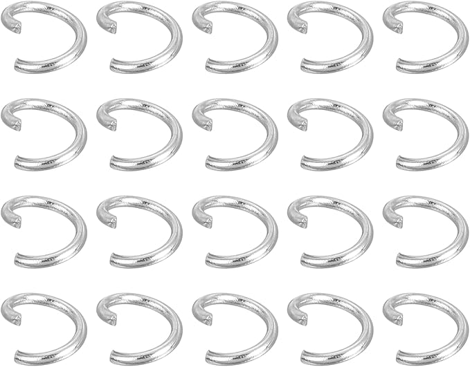 uxcell 200Pcs Open Jump Rings, 5mm 316 Stainless Steel O Rings, Split Rings Circle Clasp Connecting Ring for Jewelry Making Supplies Necklace Repair, Silver