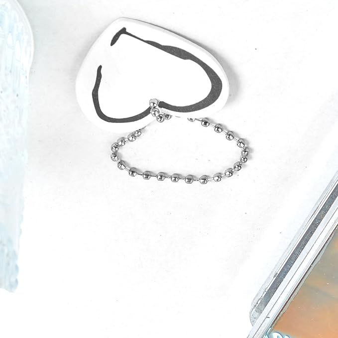 100 Pcs Silver Ball Chains Bulk, 4.72 Inch Beaded Keychain Links with Connectors, Dog Tag Chains for DIY Jewelry Making, Crafts & Hanging Decorations