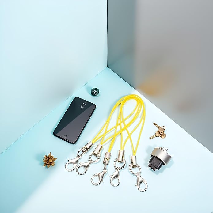 20 Pcs Mobile Phone Rope Strap Charm Lariat Lanyard with Lobster Clasp Cords, Cell Phone Charms, Car Keychain, for Cellphone/USB Drive/Keychain/DIY Jewelry Accessories