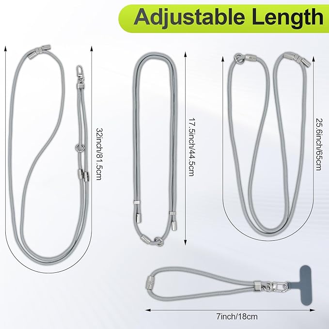 Phone Lanyard & Phone Wrist Strap, 3 in 1 Adjustable Anti Theft Phone Strap for Travel Hiking Cycling Climbing