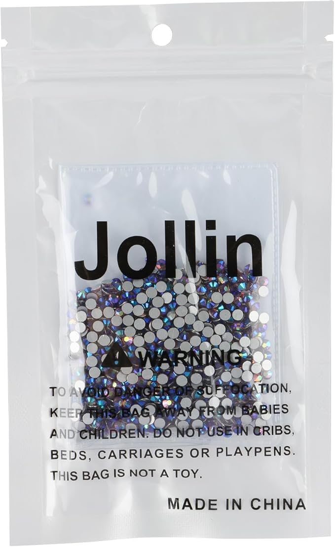 Glue Fix Crystal Flatback Rhinestones Glass Diamantes Gems for Nail Art Crafts Decorations Clothes Shoes 3.2mm (ss12 1440pcs, Light Purple AB)