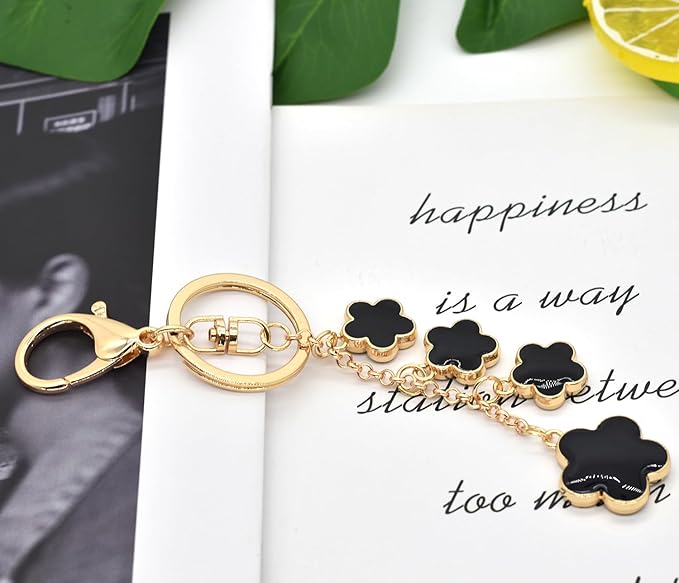 Keychains for Womens, Bag Charm Flowers Car Key Chain Key Ring Pendant for Purse, Handbag Bag Decoration