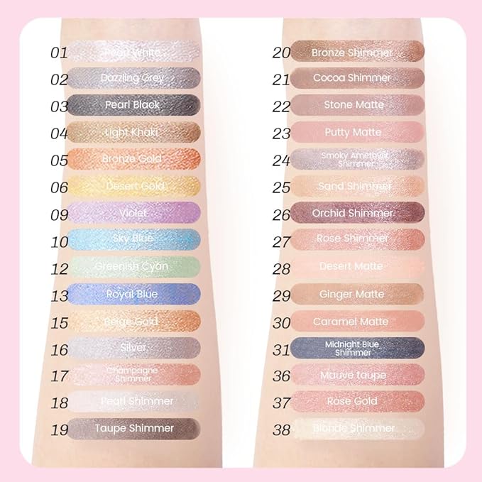 evpct 2Pcs Cream Eye Shadow Brightener Sticks Set for Eyes Waterproof, Champagne & Sand Shimmer Cream Eyeshadow Applicator Stick Long Lasting Pigmented Eye Makeup sombras en crema para ojos 17+25