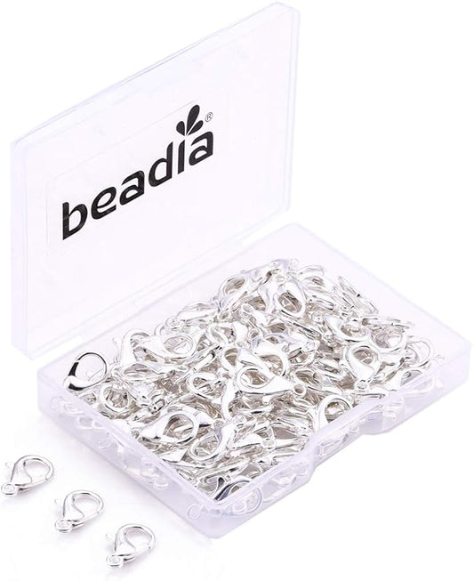 Alloy Lobster Clasps 12x6mm Silver Plated Lobster Claw Clasps for DIY Jewelry Making 150pcs