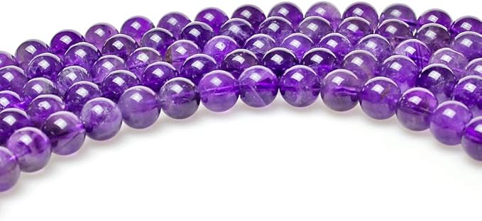 MJDCB 5A Natural South Africa Amethyst Gemstone Round Stone Beads for Jewelry Making DIY Bracelet Necklace (12mm)