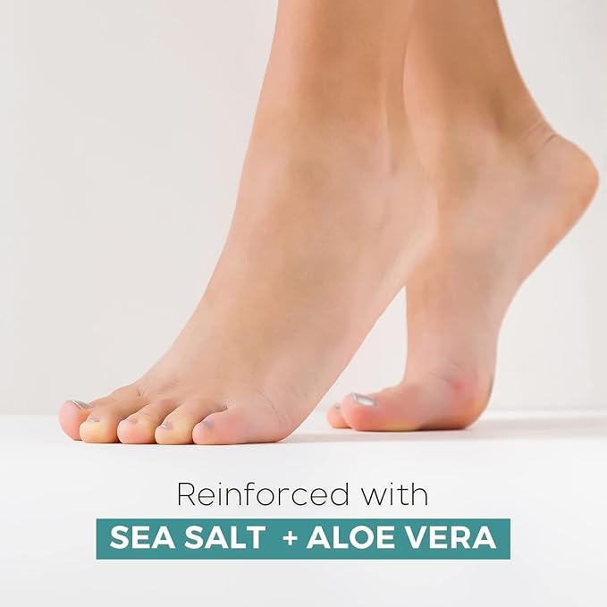 Skin Aesthetics Sea Salt & Aloe Foot Masks - Moisturizes & Exfoliates Dry, Cracked Feet, Hydrating Foot Mask - Dermatologist Tested Korean Skincare - Clean Beauty, Cruelty-Free - 3 Pairs