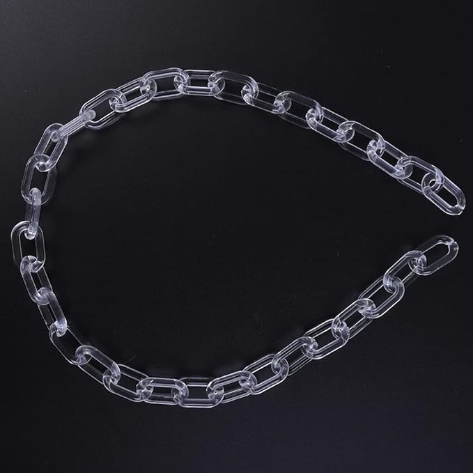 Wiwpar Long Acrylic Choker Necklace Paperclip Chain Necklace Minimalist Multicolor Chunky Chain Collar Necklace for Women (Clear)