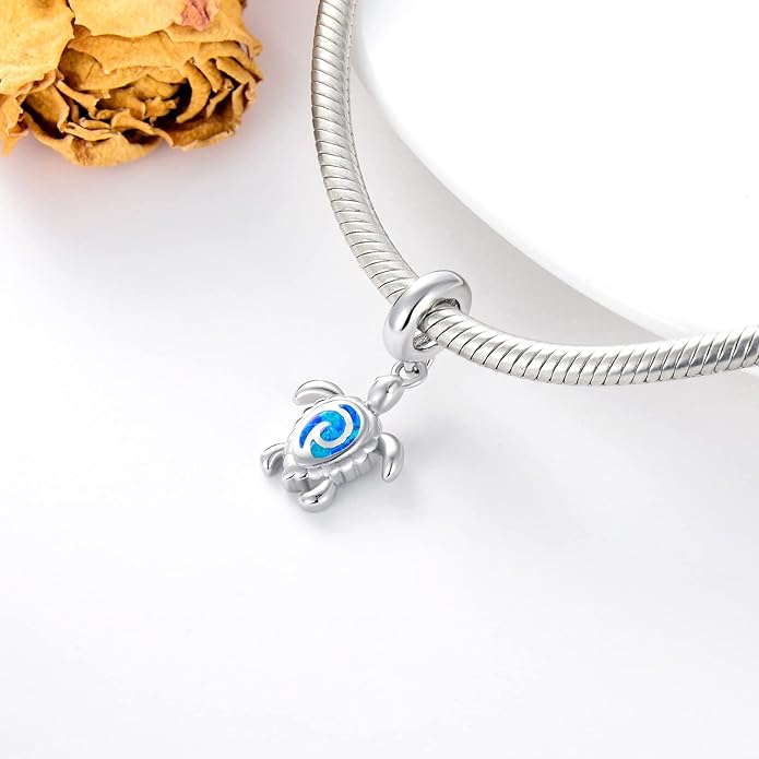 LONAGO 925 Sterling Silver Personalized Photo Charm Fit Compatible for Bracelet Necklace Customized Heart Round Shape Picture Bead