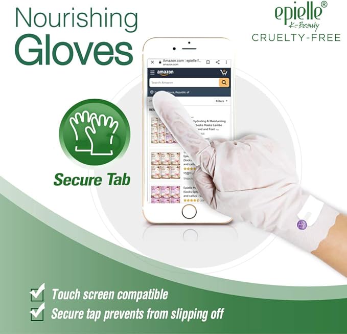 Epielle Nourishing Hand Mask 6 Pairs, Repair and Soften with Hemp & Rosemary Extract, Deep Moisturizing Gloves for Dry, Cracked Hands, Self Care Gifts for Women, Spa Kit, Stocking Stuffers