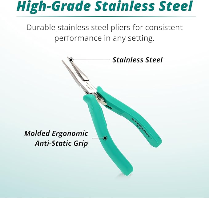 Chain Nose Plier, 5-3/4 in., Serrated