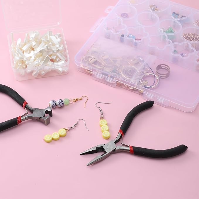 2 Pcs End Cutting Pliers For Jewelry Making, Small Needle Nose Plier Set Nail Puller Pliers, Zipper Repair Tool Jewelry Plier for Jewelrys Making, Handmade Craft