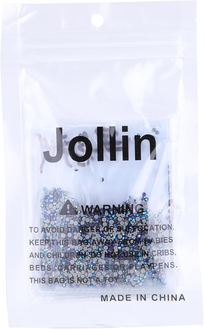Hot Fix Crystal Flatback Rhinestones Glass Diamantes Gems 2.0mm(6ss 2880pcs, Jet AB)