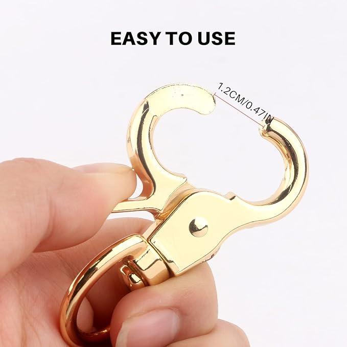 HOSUKKO 15PCS Trigger Snap Hooks, 360 Degree Heavy Duty Snaps Swivel Lobster Clasps,Stainless Steel Swivel Claw Clips for Pet Cages,Dog Leash,Camera Straps,Snap Hook Purse