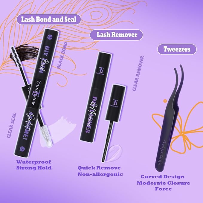 THINK SHOW 280PCS Lash Clusters Kit - 30D & 40D Volume Lashes Clusters, 9-16mm Wispy and Natural Lash Clusters, Easy Apply at Home, Reusable & Cruelty Free Cluster Eyelash Extensions