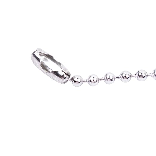 HFS(R) Ball Chain Spool Stainless Steel 304 Bead Chain with 100 Clasps for DIY Projects 100 Feet 3/32" (2.4mm) Diameter