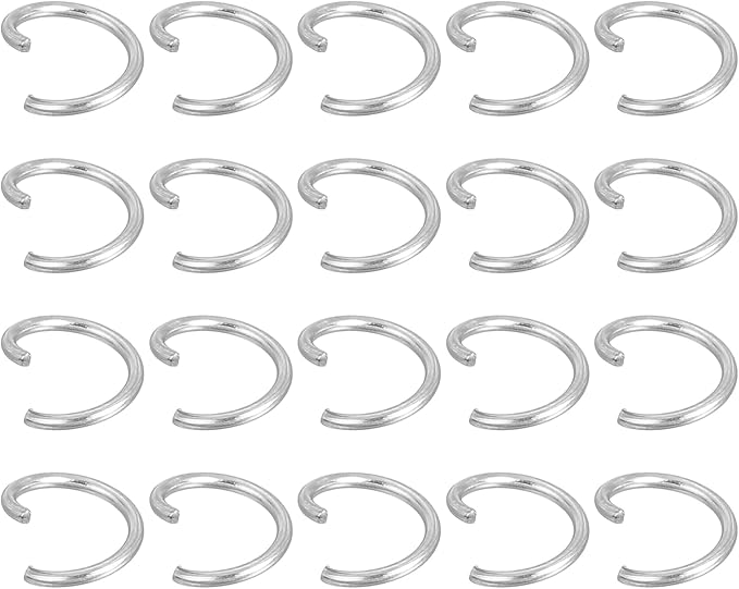uxcell 200Pcs Open Jump Rings, 6mm 316 Stainless Steel O Rings, Split Rings Circle Clasp Connecting Ring for Jewelry Making Supplies Necklace Repair, Silver
