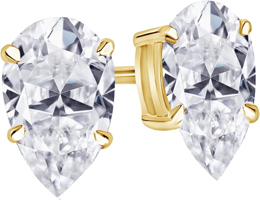 Houston Diamond District 1 to 10 Carat IGI Certified LAB GROWN Diamond Stud Earrings for women 4 Prong Push Back (E/F Color VS2/SI1 CLARITY)